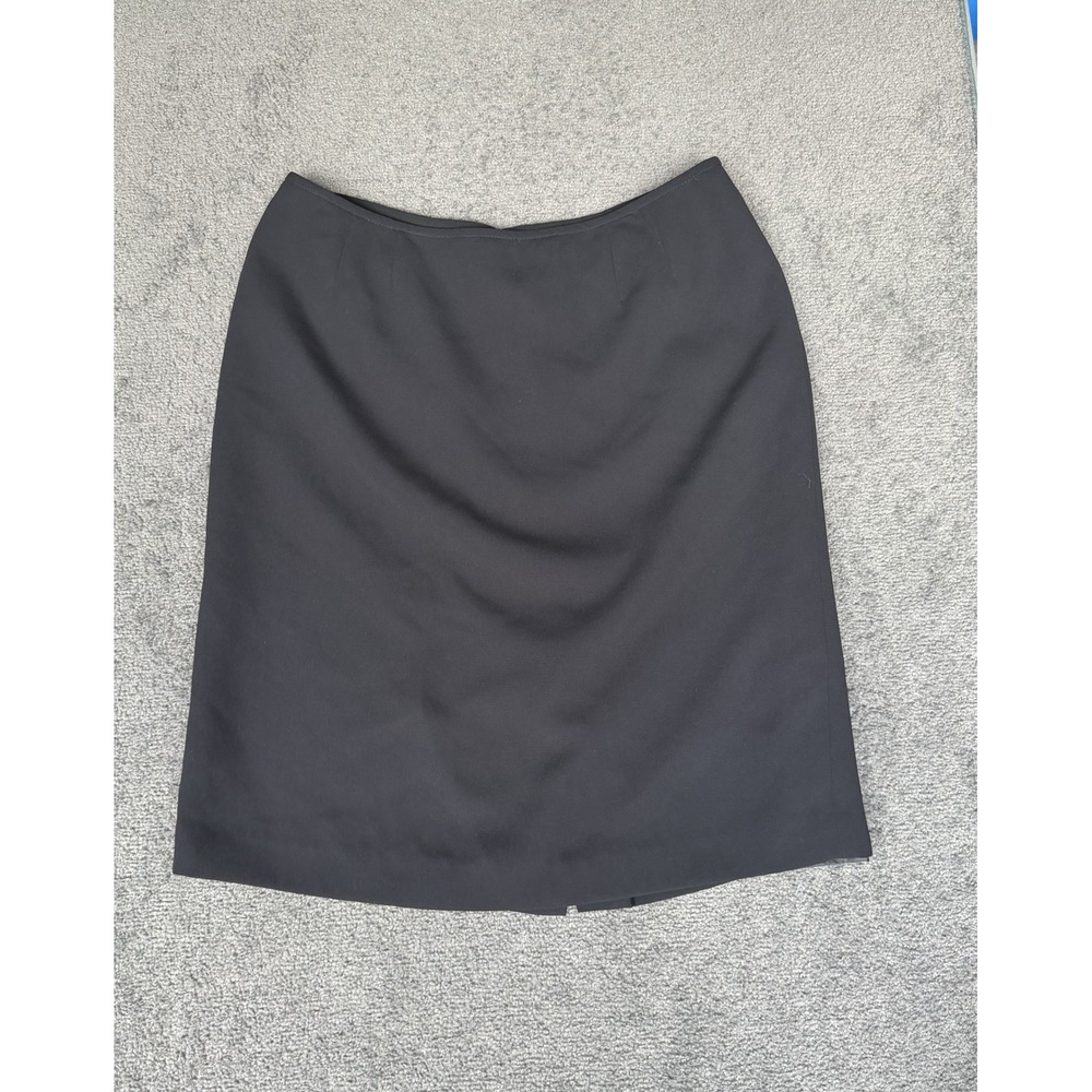 Le Suit Black Pencil Skirt Size 16 Professional Career Office Wear Lined Zip